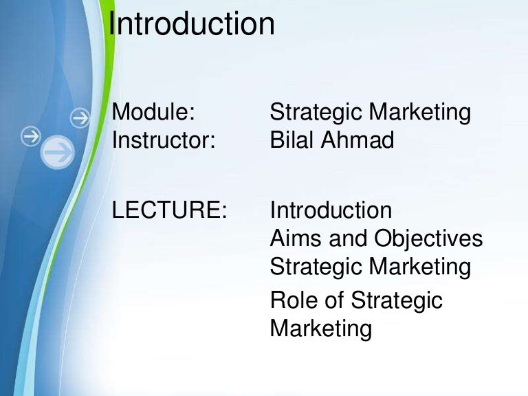 Strategic marketing coursework image