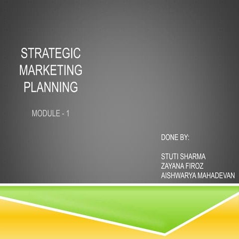 Strategic marketing planning | PPT