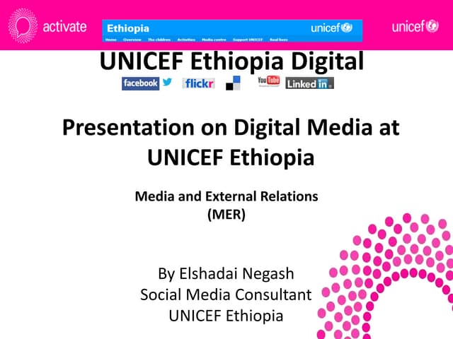 UNICEF Ethiopia Digital Media Strategy