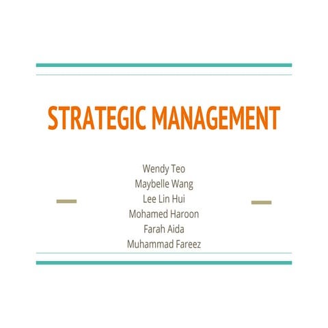 Strategic mgmt present