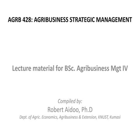 Strategic mgt agrb 428