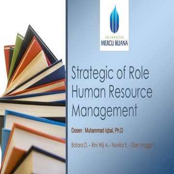 Strategic of role human resource management