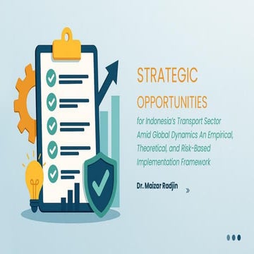 Indonesia’s Strategic Transport Resilience in a Disrupted World: Integrating ...