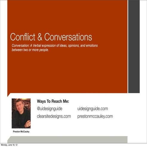 Conflicts & Conversations