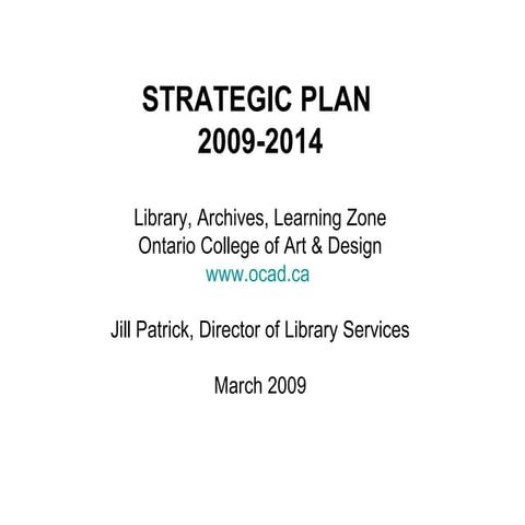 Strategic plan