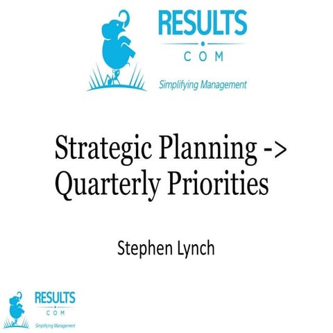 Strategic Plan > Quarterly Priorities workshop