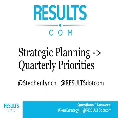 Strategic plan > quarterly priorities workshop 25 Jun 2104