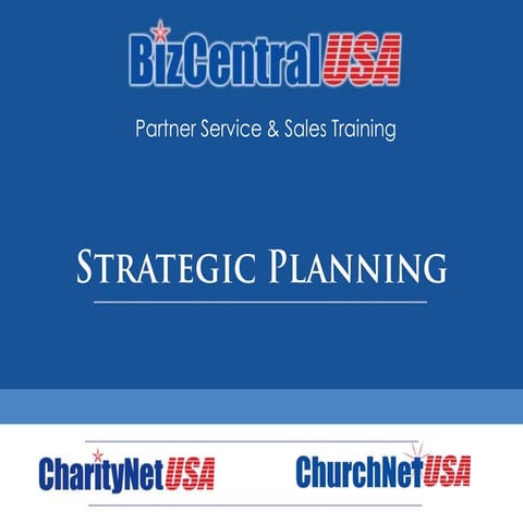 Partner Training: Strategic Plan Development