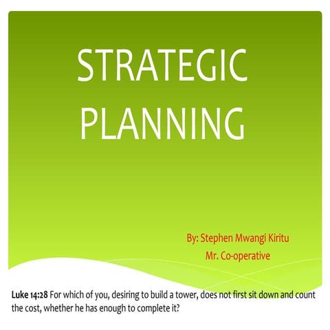 Strategic planning