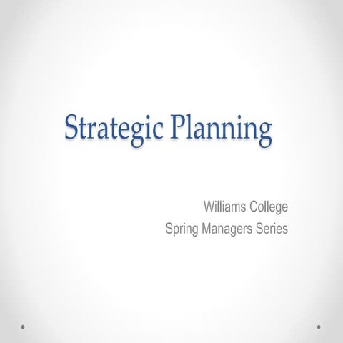 Strategic planning
