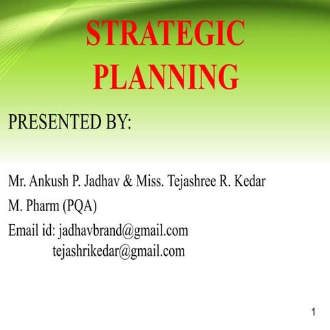 Strategic planning