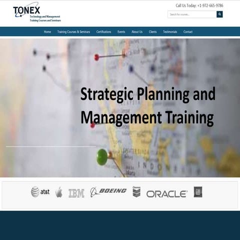 Strategic planning and management training