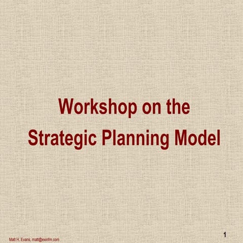 Strategic planning model2