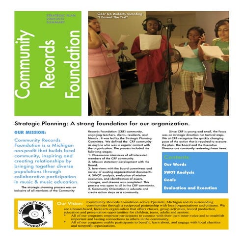 Strategic Plan Summary - Community Records