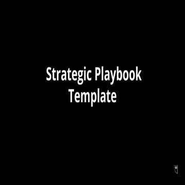 Strategic Playbook Template