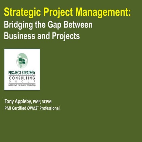 Strategic Project Management: Bridging the Gap between Business and Projects