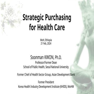 Strategic health purchasing training material