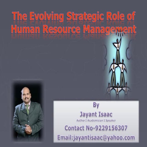 Strategic role of Human Resource Management