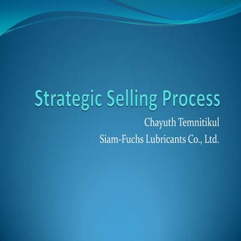 Strategic selling process