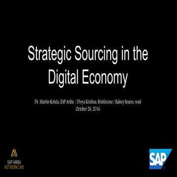 Strategic Sourcing in the Digital Economy