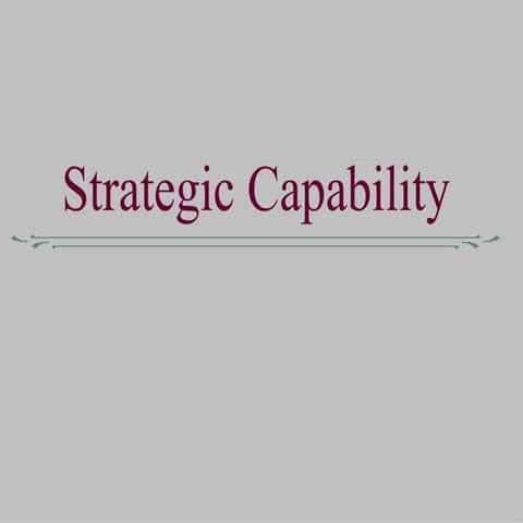 Strategic strategic capabilitiies 2003
