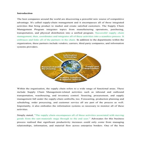 Strategic supply chain management