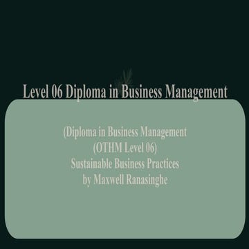 Strategic Sustianablity Planning 