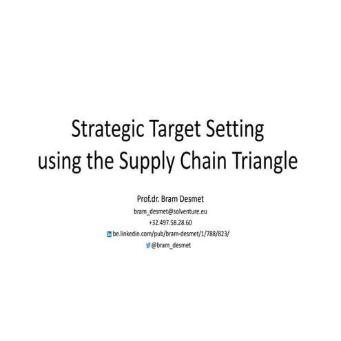 SCELP Nyenrode - Strategic target setting using the supply chain triangle