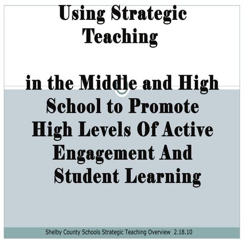 Strategic teaching middle and high school (1)