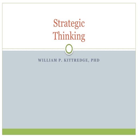 Strategic thinking 12 critical factors Presentation