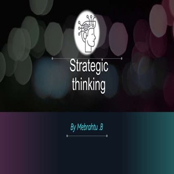 Strategic thinking ppt