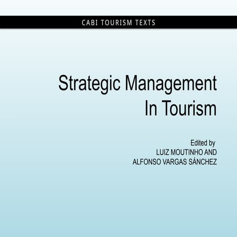 Strategic Tourism Management Tourism Scenario For Cei Area Pptx