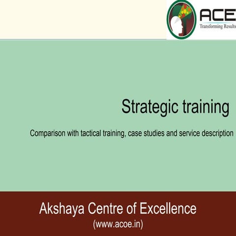 Strategic training services for IT 