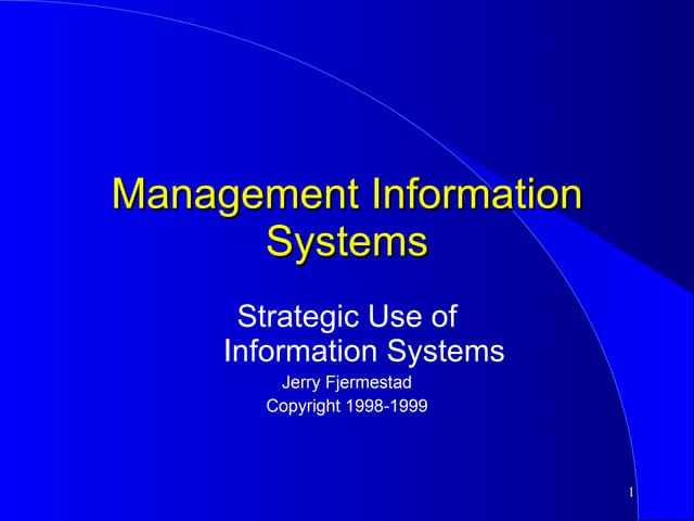 Strategic use of information systems