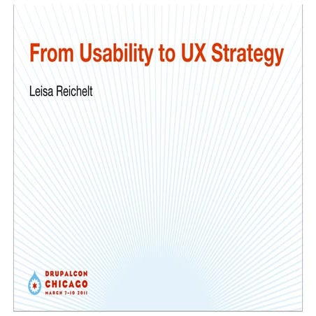 From Usability to UX Strategy