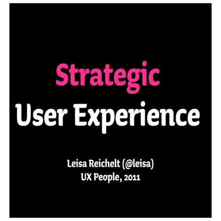 Strategic UX - UX People