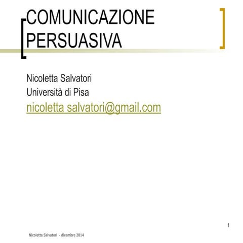 Strategie di persuasione di Nicoletta Salvatori