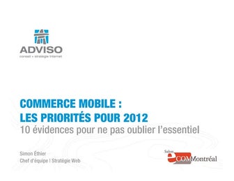 Commerce mobile: les priorités pour 2012