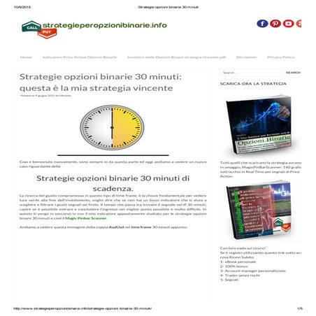 Strategie opzioni binarie 30 minuti