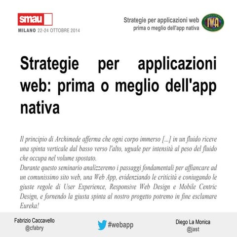Strategie per applicazioni web prima o meglio dell'app nativa