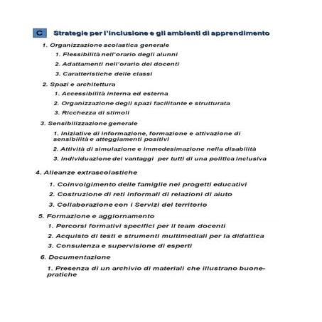 Strategie per inclusione