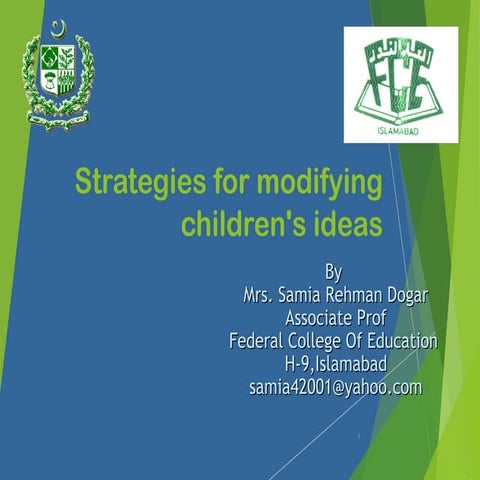 Strategies to modify the students  concepts