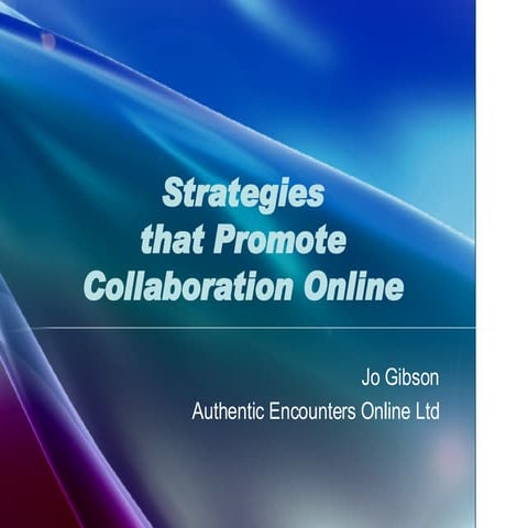Strategies that Promote Collaboration Online