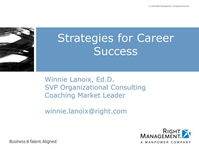 Strategies for Career Success