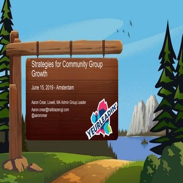 Strategies for community group growth (YeurLeadin 2019)