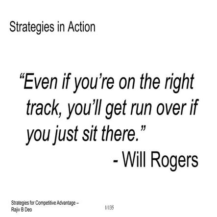 Strategies for competitive advantage