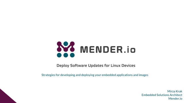 Strategies for developing and deploying your embedded applications and images