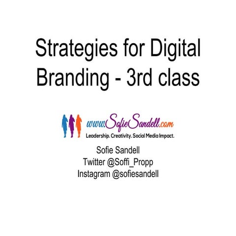 Strategies for digital branding at INSEEC London 3rd class Oct 2014 