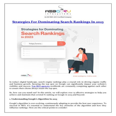 Strategies for Dominating Search Rankings in 2023