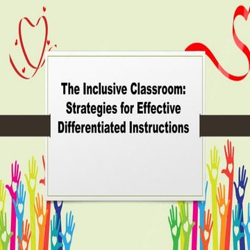 The Inclusive Classroom: Effective Strategies for Differentiated ...